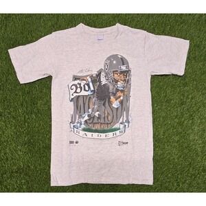 Vtg 1990 BO JACKSON LA Raiders SALEM Sportswear T Shirt CARICATURE Big Head M